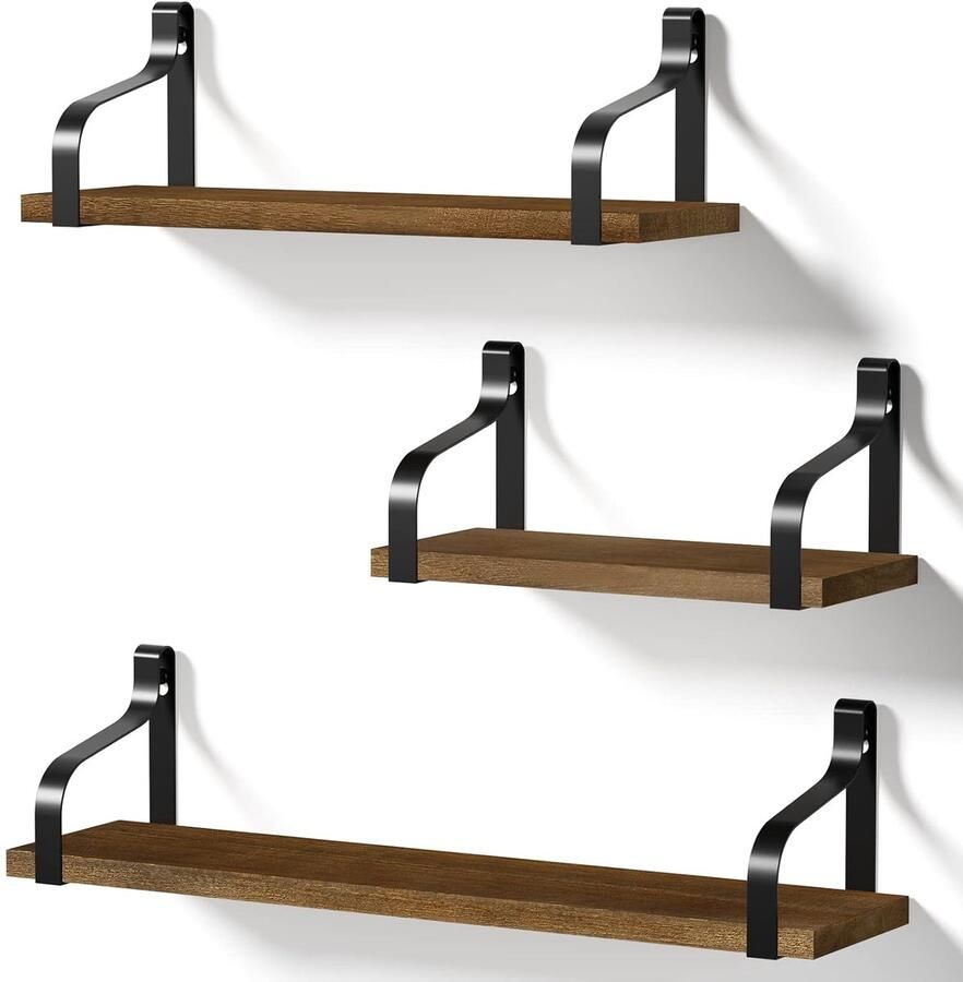 Massief houten wandrek zwevende plank 1 stuk wit paulownia hout