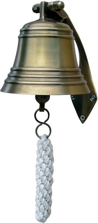 Massieve bootbel messing wanddecoratie 1 stuk