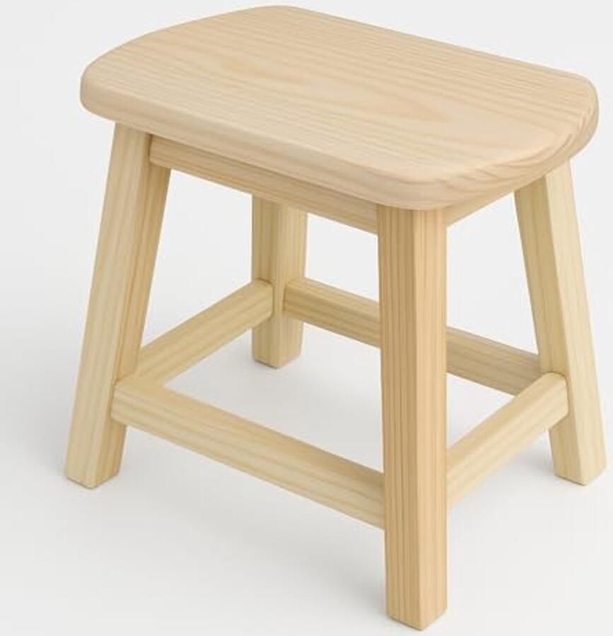 Massieve houten kruk voor knutselen en decoratie 32 x 22 x 30 cm