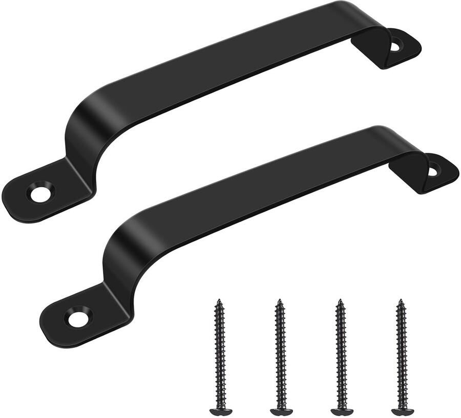 Massieve ijzeren deurklink hoogwaardig zwart 23 x 2 5 x 3 5 cm