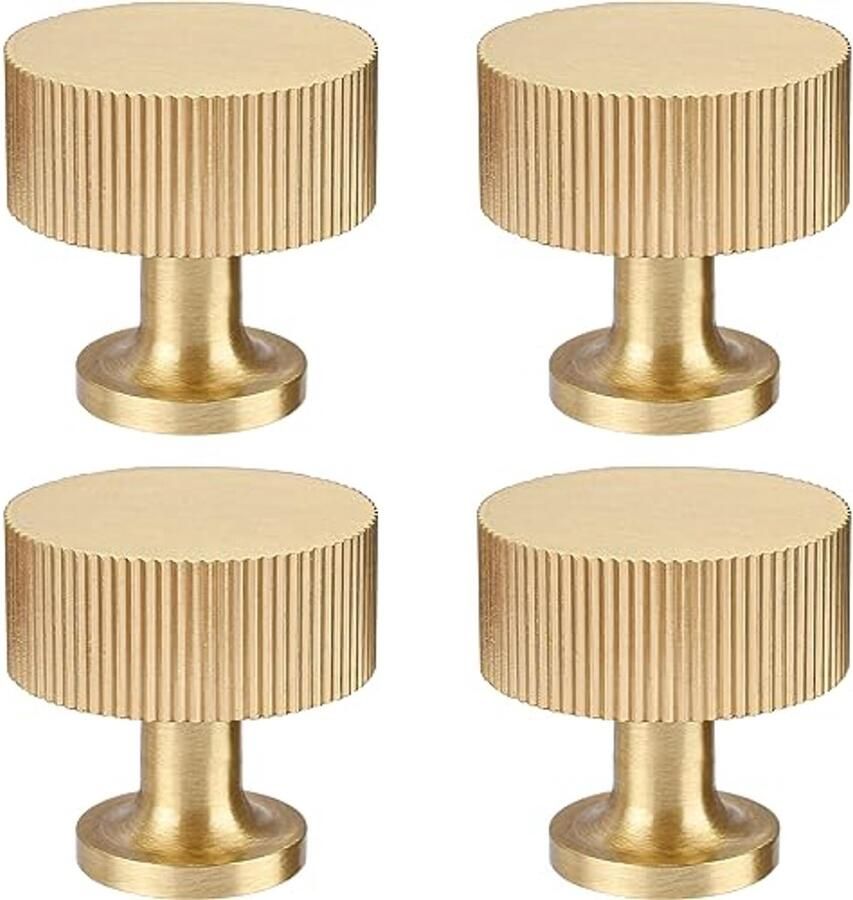 Massieve messing kastknoppen 4 stuks moderne gouden handgrepen voor meubels