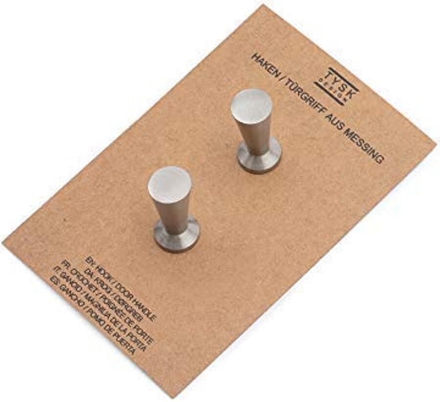 Massieve messing wandhaken – 2 stuks – hoogwaardig en stijlvol