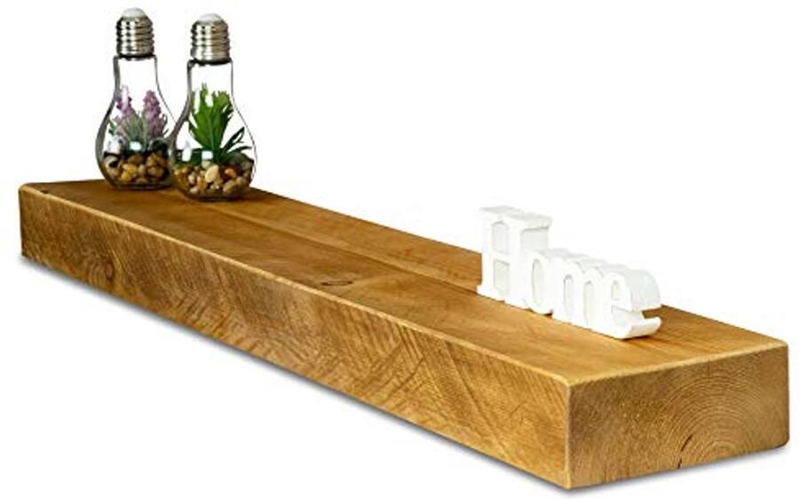 Massieve Wandplank Eiken Vintage 100 x 20 cm Rustiek Design