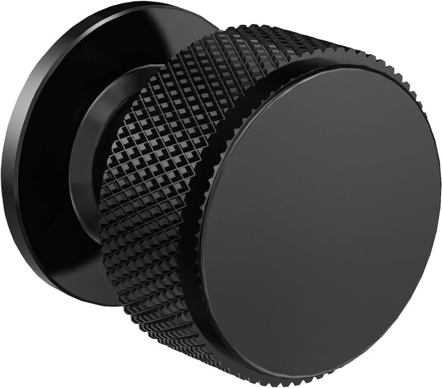 Mat zwarte meubelknoppen vintage stijl 10 stuks aluminium