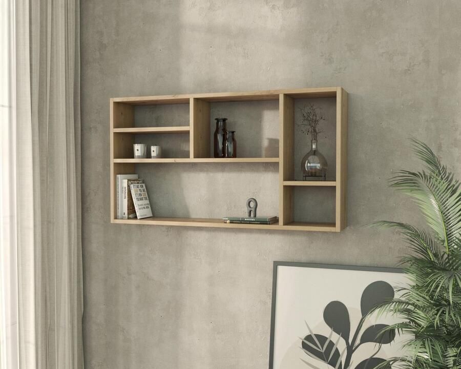 Matkam Wandplank MILANO artisan boekenplank met foto's