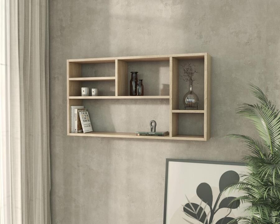 Matkam Wandplank MILANO sonoma boekenplank voor boeken en foto's