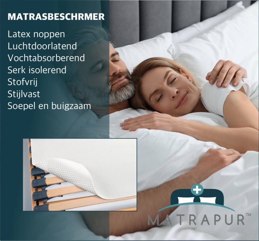 MATRAPUR Matrasbeschermer Matras onderlegger antislip Noppen 160x200 cm