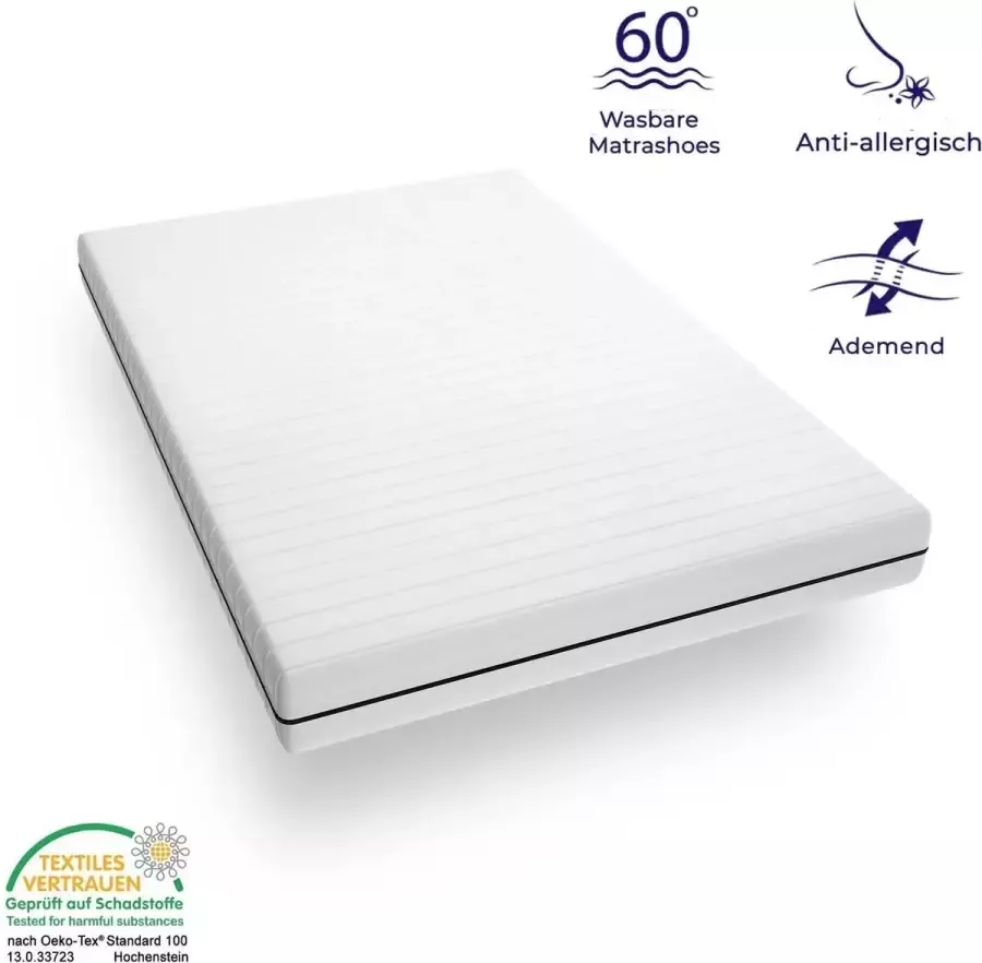 Matras 140x200 7 zones koudschuim premium plus tijk 15 cm