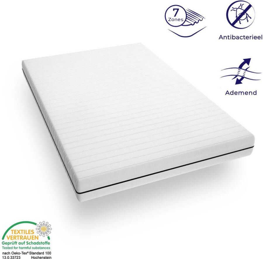 Matras 140x200 7 zones koudschuim premium plus tijk 15 cm Zacht