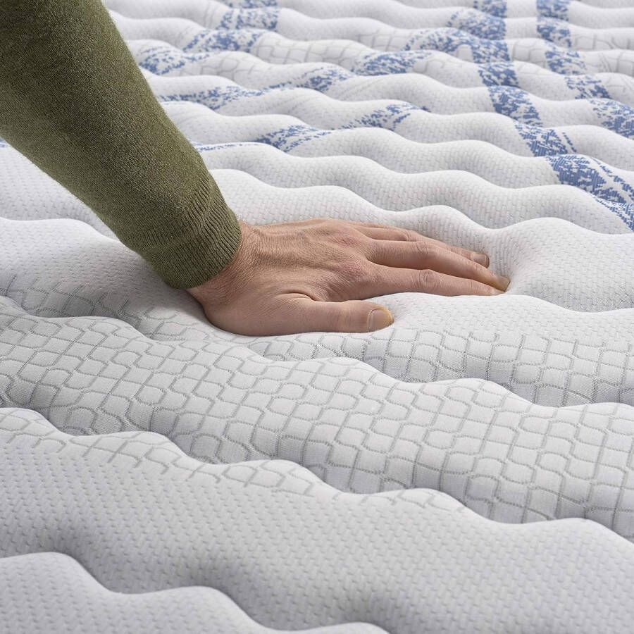 Matras 160 x 200 cm Zeer Ademende Evenwichtige Ondersteuning Ademend Stevig Comfortabel Maximaal Herstelvermogen Geproduceerd in Europa