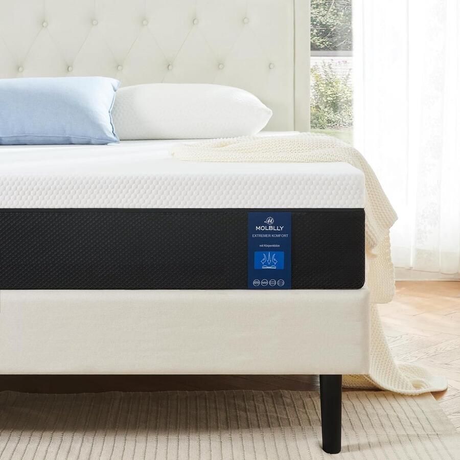 Matras met 7 zones hardheid H3 18 cm 140 x 200 cm koudschuimmatras hypoallergeen rugontlasting afneembare stoffen overtrek matras (140 x 200 x 18 cm)