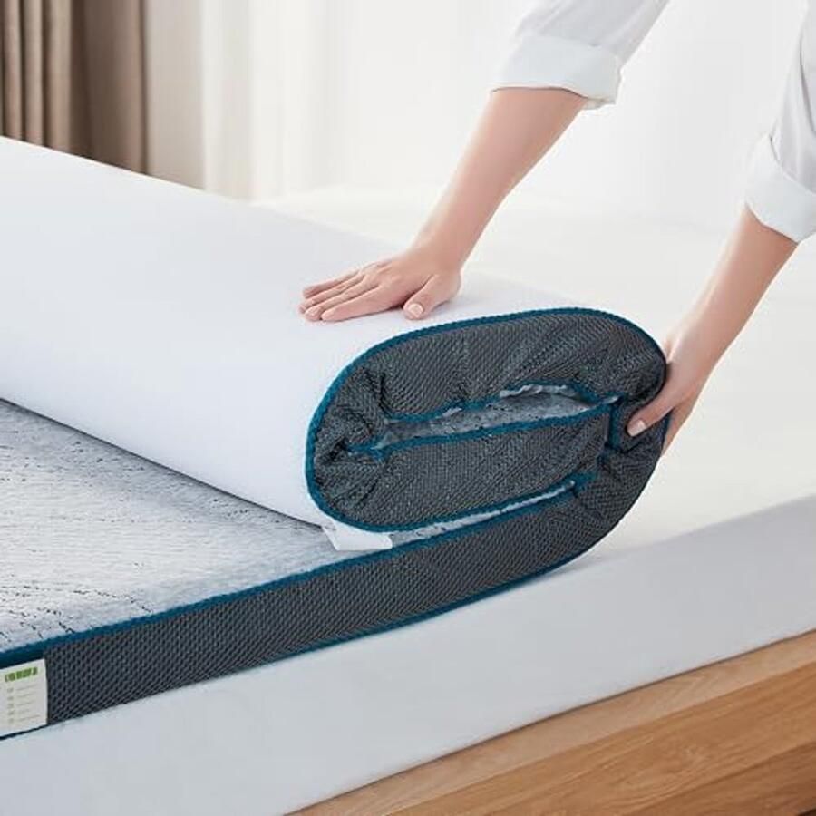 Matras Topper 160 x 200 cm 7 5 cm Hoogte Gel en Bamboe Traagschuim H3 H4 Hardheid