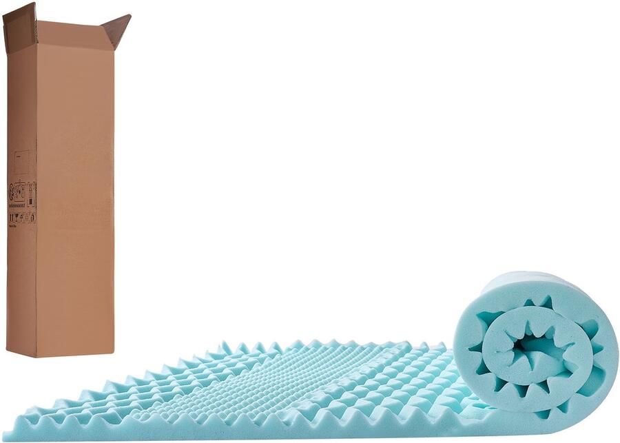 Matras Topper Queensize 50 8 Mm Dik Traagschuim met Verkoelende Gel voor Optimaal Slapen