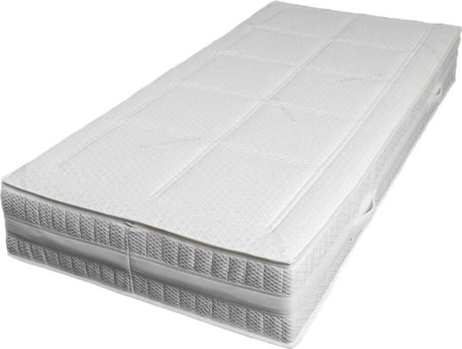 Matras Victoria de luxe 3D 90x220x25cm 7 zone pocket latex zomer en winter zijde