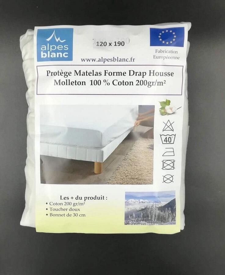 Matrasbeschermer 100% Katoen 200 g m² Geschikt voor Dikke Matrassen Hoeslaken met Brede Hoeken