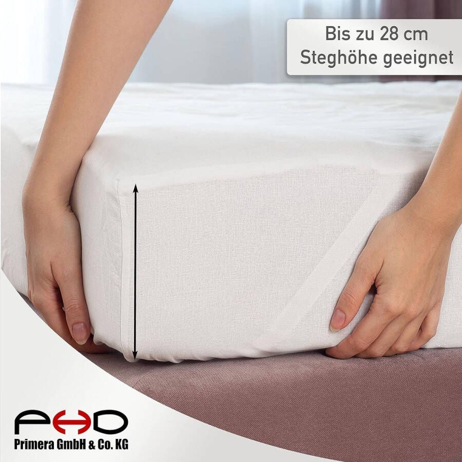 Matrasbeschermer 140 x 200 cm 60 °C wasbaar en mensen met een allergie aanbevolen voor meer hygiëne in bed. Matrasbeschermer en matrasbescherming voor matras boxspringbed en topper voor