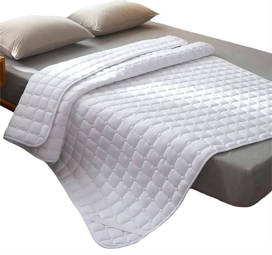 Matrasbeschermer 140 x 200 cm microvezel matrasoplegger wasbaar op 30 °C voor matrassen tot 30 cm ook geschikt voor boxspringbedden en waterbedden met 4 hoekrubbers katoen polyester