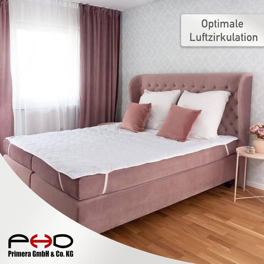 Matrasbeschermer 200 x 200 cm 60 °C wasbaar en geschikt voor mensen met een allergie voor meer hygiëne in bed. Matrasbeschermer en matrasbescherming voor matras boxspringbed en topper voor 200 x 200 cm