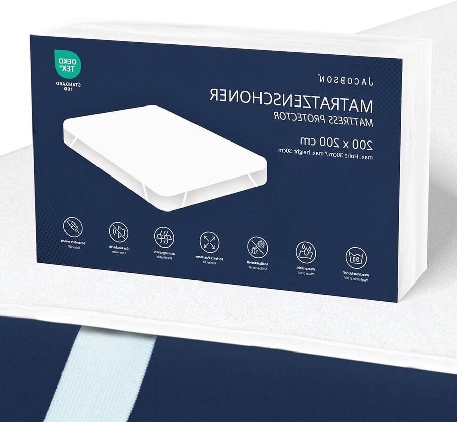 Matrasbeschermer 200 x 200 cm waterdicht en ademend matrasbescherming voor JACOBSON matras