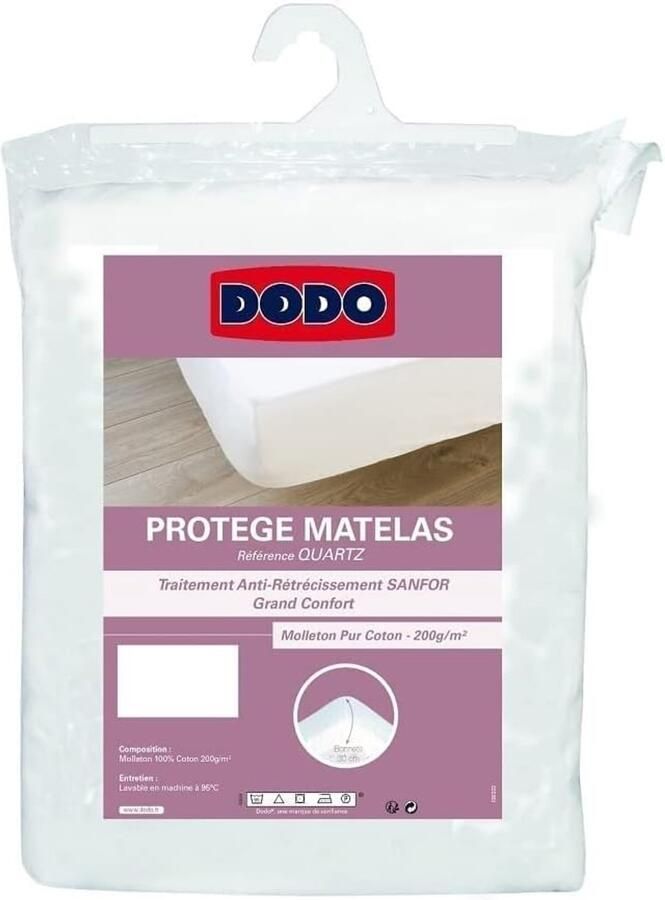 Matrasbeschermer 90 x 190 cm absorberend katoen machinewasbaar tot 95 °C zacht en comfortabel voor eenpersoonsbed