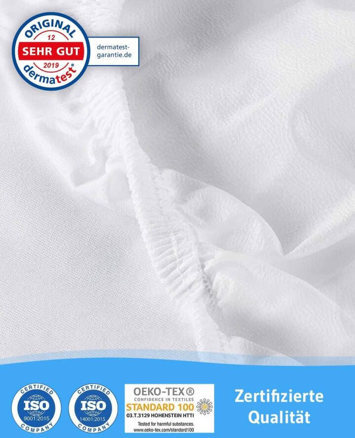 Matrasbeschermer 90 x 200 cm waterdicht Ademend topmatras Anti-mijt matrashoes Waterdichte topper Waterdichte matrasbeschermhoes Hygiënische topper 90x200