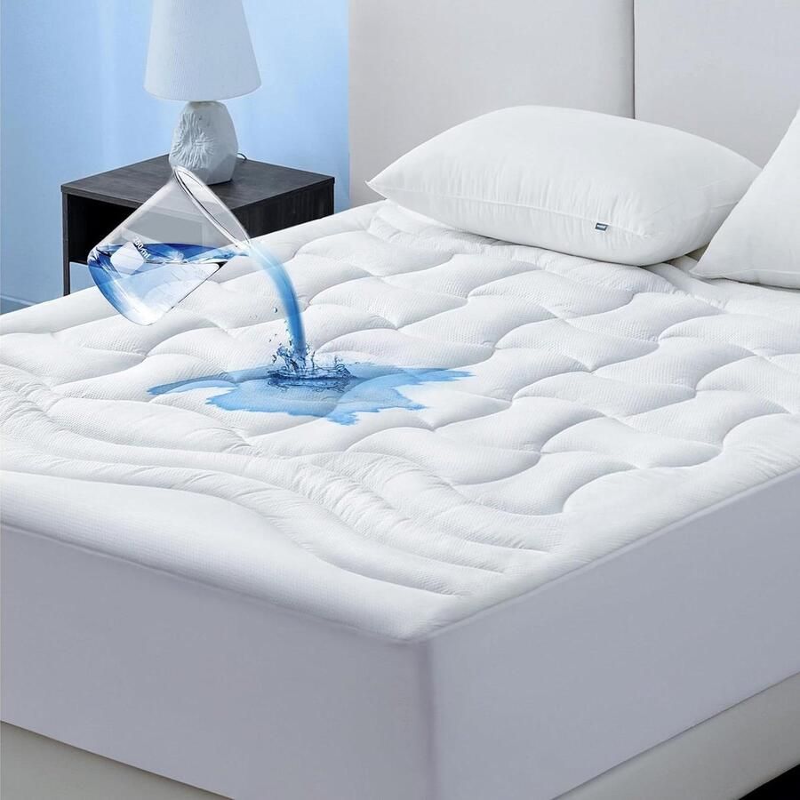 Matrasbeschermer 90 x 200 cm waterdicht ademend voor matrassen tot 30 cm hoogte vochtbestendige matrasbeschermer met elastiek waterproof incontinentie-oplegger