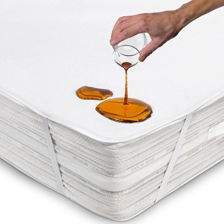 Matrasbeschermer 90 x 200 cm waterdichte matrasoplegger van katoen incontinentie-onderlegger wasbaar vochtbescherming voor bed bedwateren matrashoes ademend anti-mijt hypoallergeen