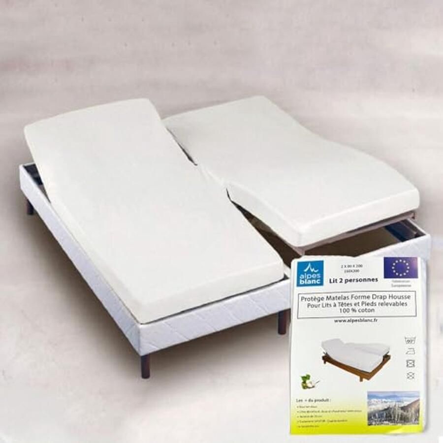 Matrasbeschermer katoen 200 g TPR voor elektrisch bed