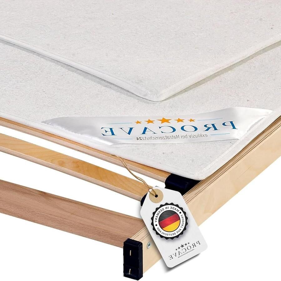 Matrasbeschermer van vilt voor lattenbodem Beschermende matrasonderlegger 90 x 200 cm Ademende matrasbeschermer van naaldvilt Made in Germany