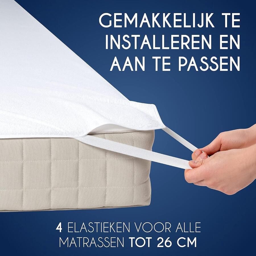 Matrasbeschermer Voor Matras 60 x 120 cm Waterdicht met 4 Elastische Hoeken