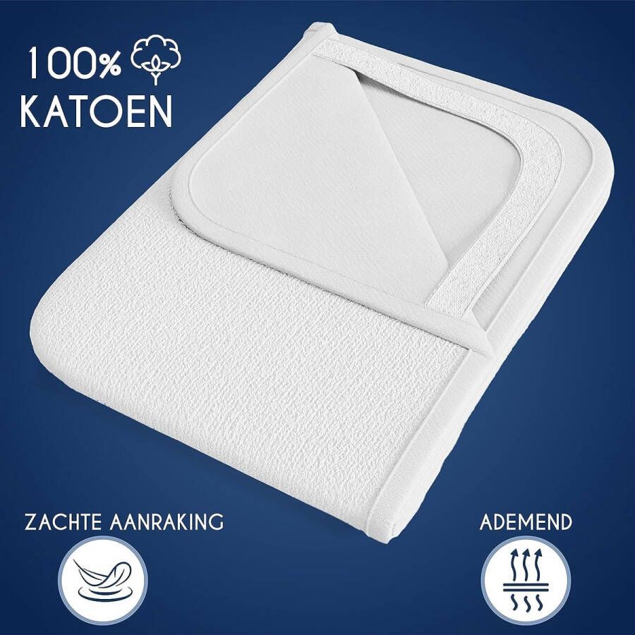 Matrasbeschermer Voor Matras 70 x 140 cm Waterdicht met 4 Elastische Hoeken Gecertificeerd OEKO-TEX