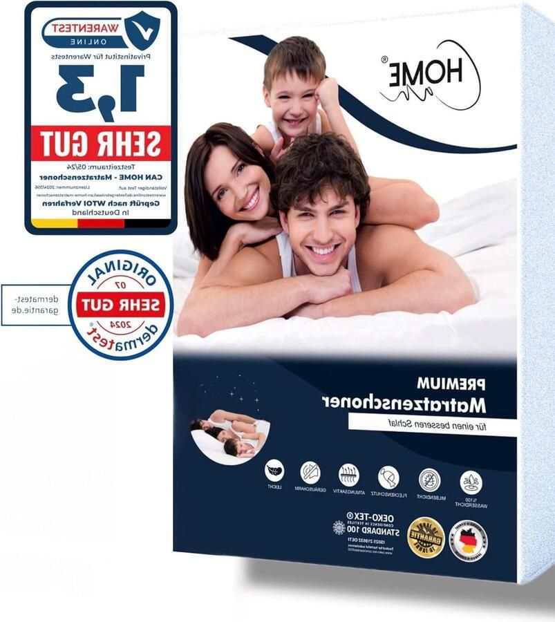 Matrasbeschermer waterdicht katoen 120 x 200 cm OekoTex100 vochtbescherming matras ademend incontinentieonderlegger matrasbeschermer 140x200