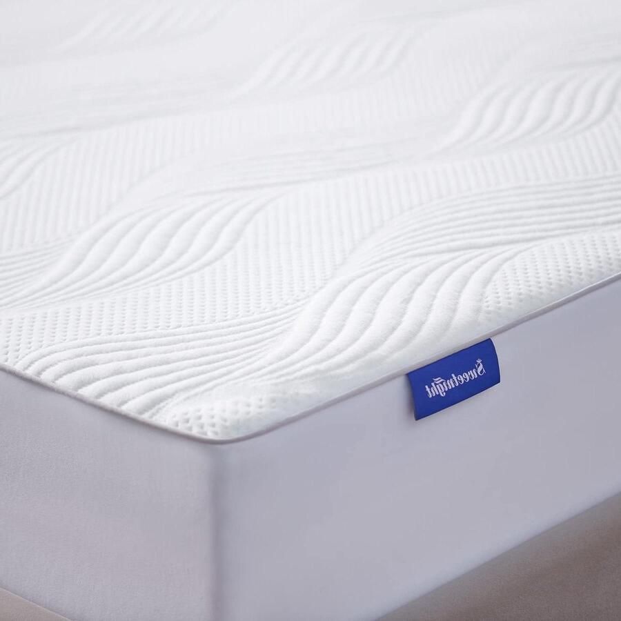 Matrasbeschermer waterdicht klein tweepersoonsbed extra diep 40 cm bamboe matrashoes 120 x 190 cm wit