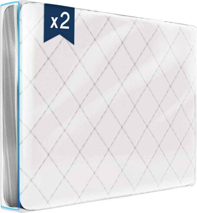 Matrashoes kunststof set van 2 160 x 200 cm (dikte 30 cm) matrasbeschermer met brede ritssluiting matrastas voor het opbergen opslaan verhuizen opbergtas voor matrassen