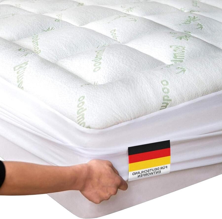 Niagara Bamboe Matrashoes 180 x 200 cm Verkoelend en ademend Diepe zakken Voor matrassen van 20-50 cm Rugpijn verlichten - Foto 2