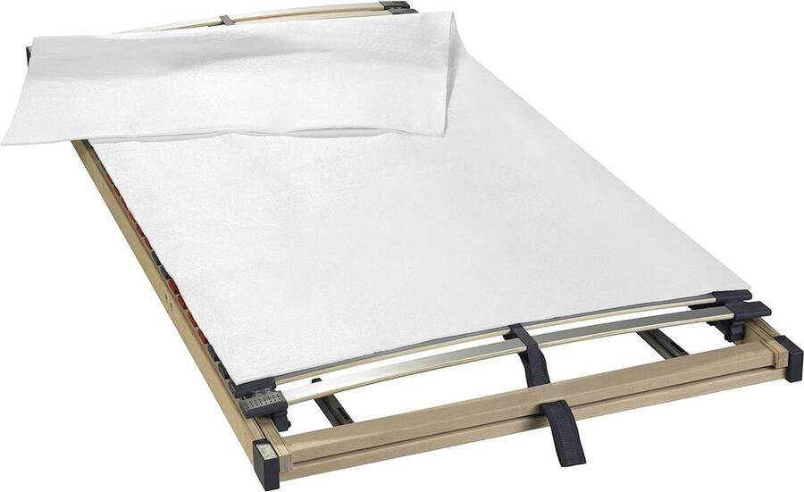 Matrasonderlegger Viltbeschermer Kussen lattenbodem Made in Germany hoogwaardig naaldvilt wasbaar ademend 140 x 200 cm wit matrasbeschermer 140x200