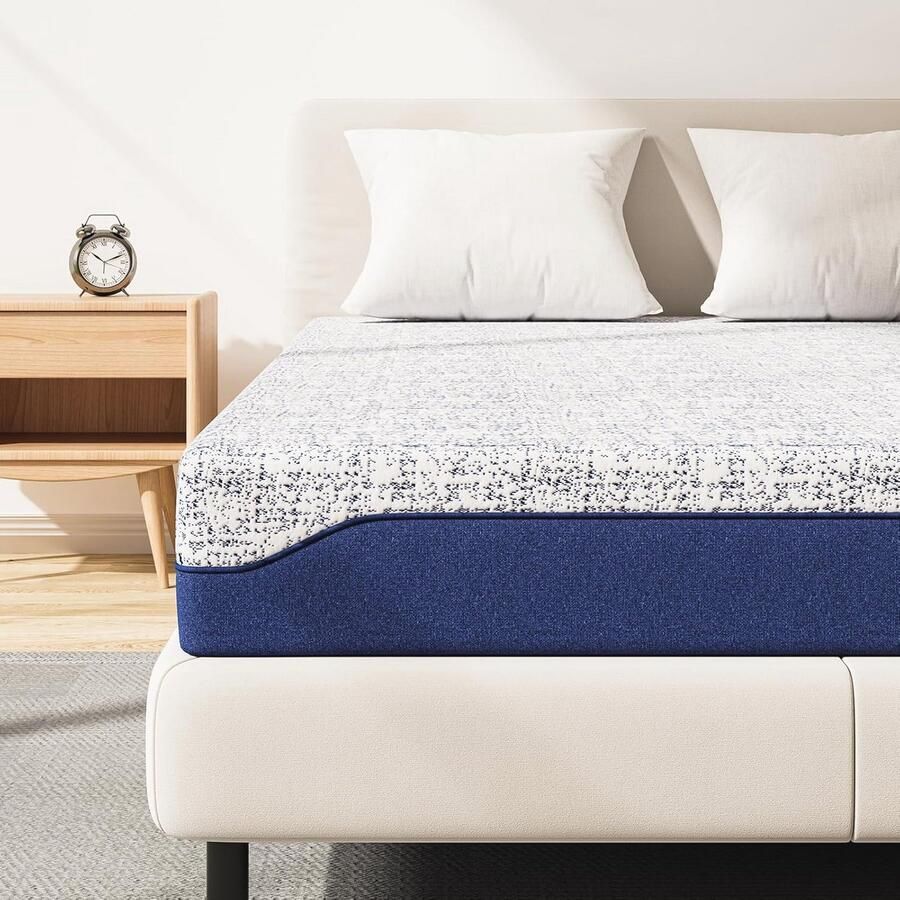 Matrassen 180 x 200 cm met 2 Hardheidsgraden Ergonomische Koudschuimmatras met Traagschuim en 7-Zone Design