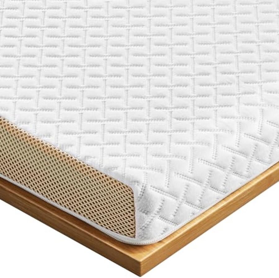 Matrastopper 140 x 200 cm Harde Traagschuim Topper met Bamboe Overtrek Oeko-Tex Gecertificeerd