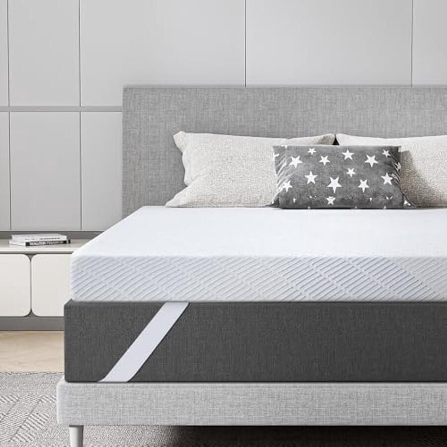 Matrastopper Geltopper H3 H4 180 x 200 cm 10 cm Hoogte Gel Traagschuim Ademend Geschikt voor Caravans Slaapbanken en Boxspringbedden