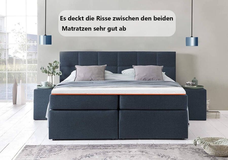 Matrastopper 140x200cm 7 cm hoogte gelschuim matrastopper 2 in 1 visco-elastische gel topper voor bed slaapbank boxspringbed RG 50