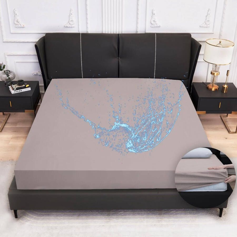 Mattress Protector 180 x 200 cm Fitted Sheet Style Mattress Protector Waterproof Mattress Cover 180 x 200 cm Waterproof and Breathable Mattress Cover Moisture Protection Washable Bed Sheet