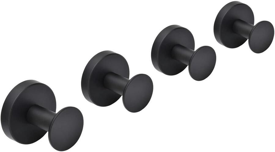 Matzwarte kapstok roestvrij staal modern design 1 stuk