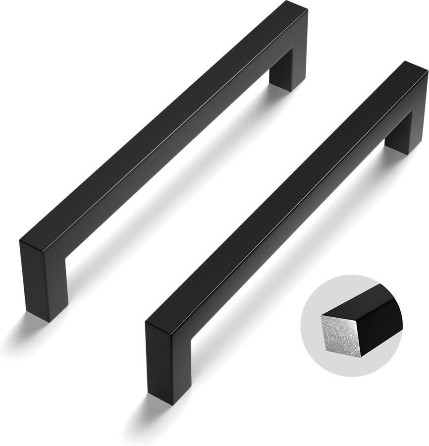 Matzwarte kastgreep modern design 1 stuk aluminium