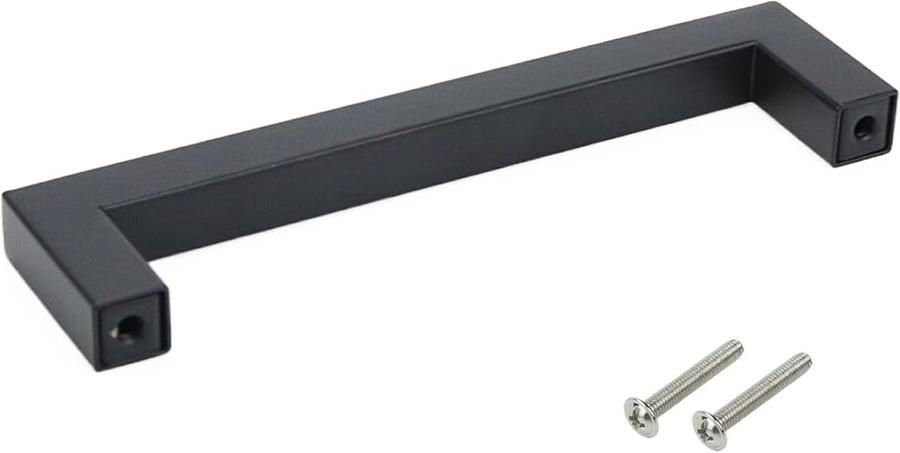 Matzwarte kastgrepen van zinklegering 5 140 mm vierkante ladegrepen T-greep kastgrepen handgreep kastdeur vierkant verlengstuk-voor laden kasten kledingkasten dressoirs (1 stuks zwart)