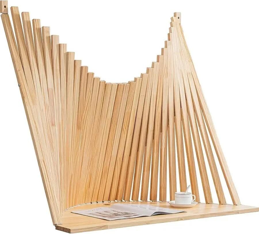 MazrekuHome Ruimtebesparende Wandgemonteerde Opvouwbare Tafel Massief Hout Klassiek Ontwerp Eenvoudige Installatie Artistieke Decoratieve Bureau voor Thuis & Kantoor Moderne Zwevende Studie Tafel