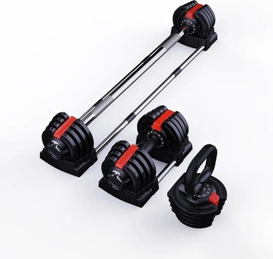 MazrekuHome Verstelbare halter Gewichten Kettlebell Barbell 18 KG Multifunctioneel Voor thuistraining