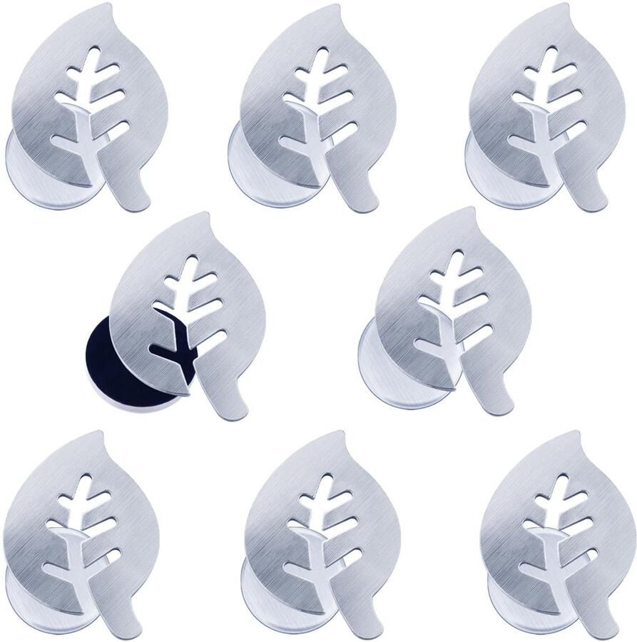 Mbsomnus 8-pack tafelkleedgewichten voor buiten Extra zware tafelkleedgewichten voor buiten Roestvrijstalen bladvlokken voor gordijnen Whiteboard Koelkast Douchegordijn