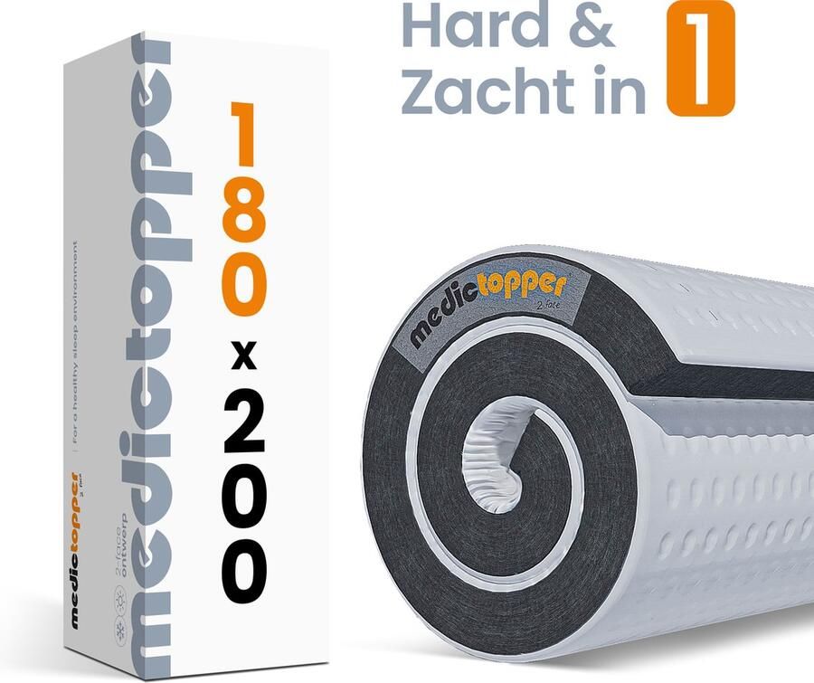 Premium Topper Matras 180x200 cm Traagschuim Topper Top Matras 180 x 200 Matrastopper Topmatras & Oplegmatras Verkoelende Topdekmatras & Topmatrassen Topping Matelas voor Boxspring Bed Afritsbaar & Wasbaar 30 Dagen Proefslapen - Foto 4