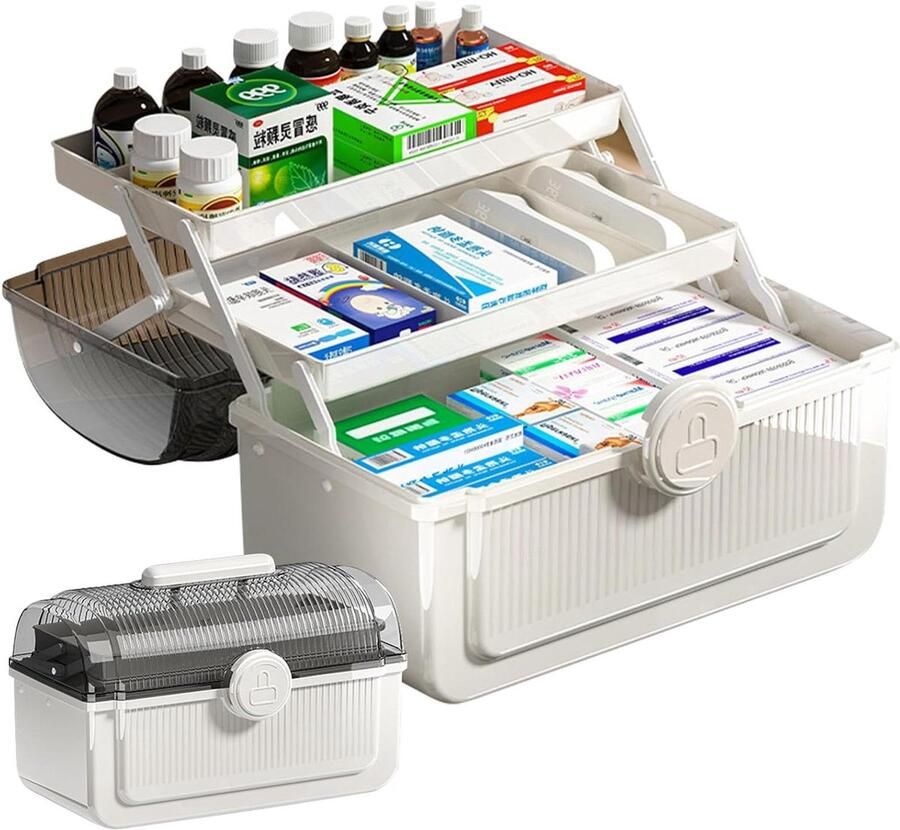 Medicijnenopslag Huisapotheekbox Grote Capaciteit Multifunctionele Opbergdoos