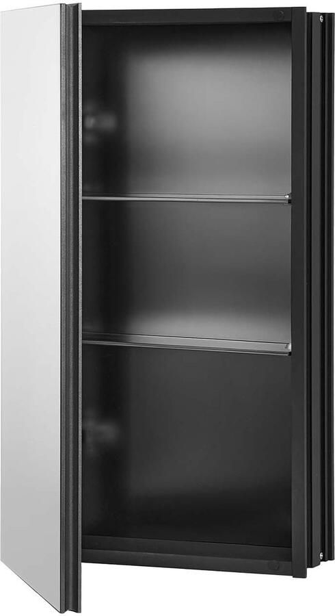 Medicijnkast 14 X 24 Inch Badkamerspiegelkast met Verstelbare Planken Aluminium Frame voor Wandmontage Of Installatie